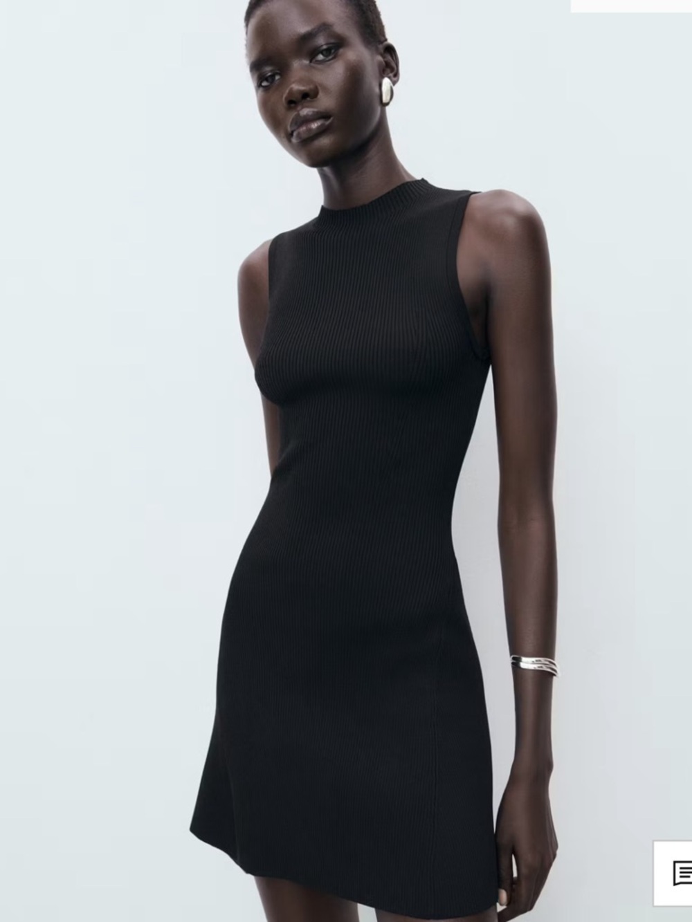 NWT Black Mango Fitted Sweater Dress